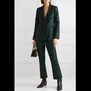 anine bing madeleine suit leopard with tags